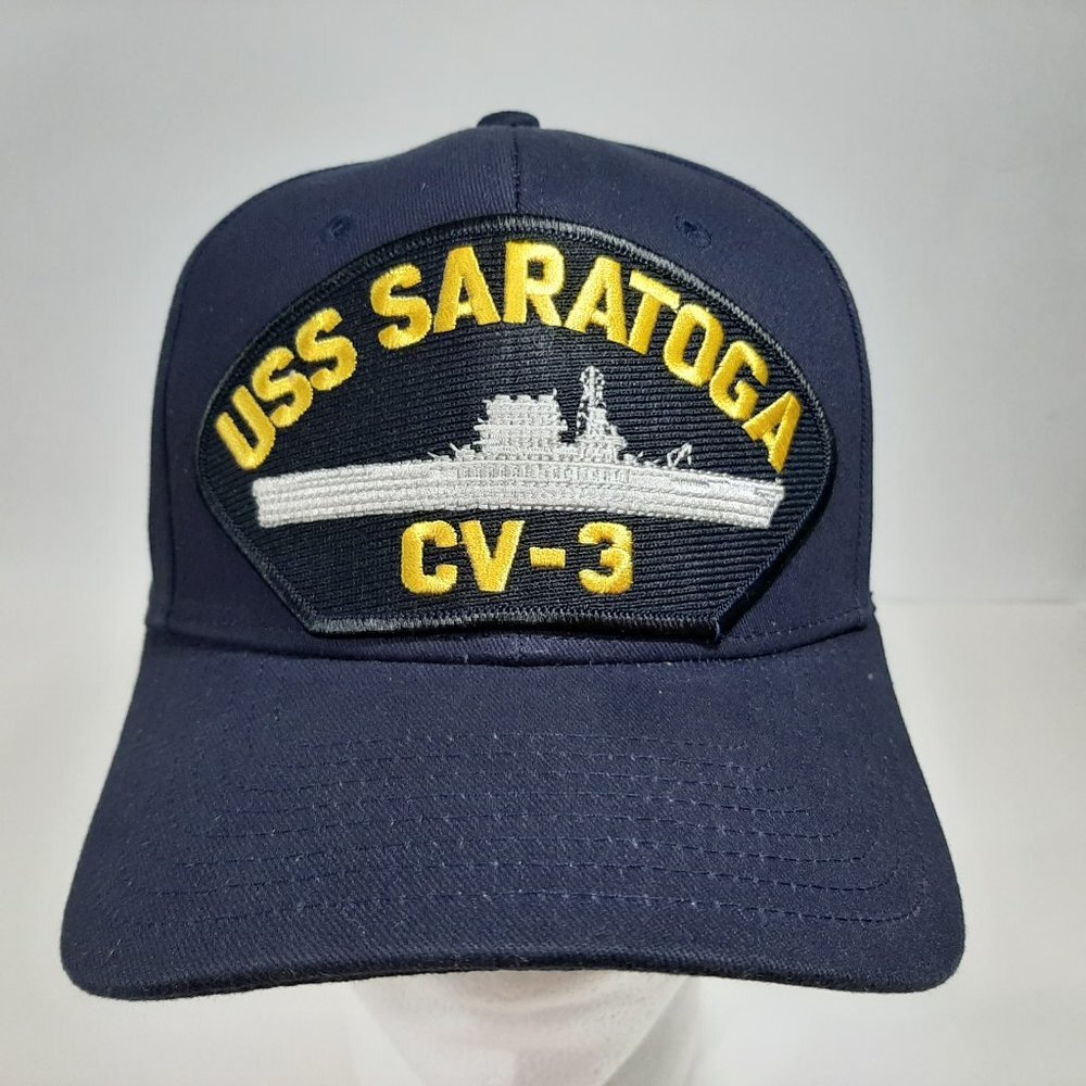 USS SARATOGA CV-3 Patch Hat Baseball Cap Adjustabl